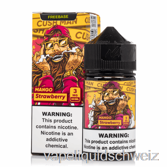 Cush Man – Mango Erdbeere – Nasty Juice E-Liquid – 60 Ml 0 Mg Vape Liquid E-Liquid Schweiz